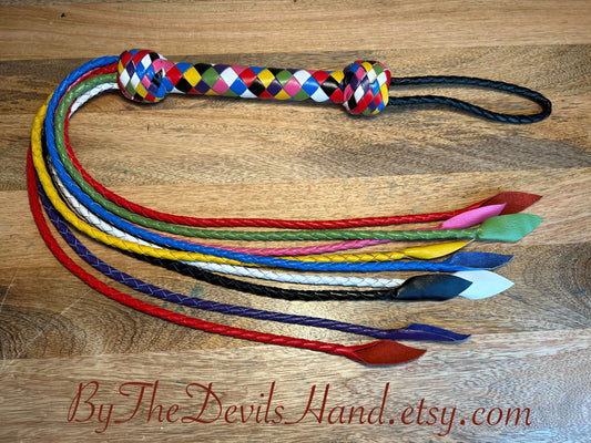 Cat O Nine Tails - Cat Of Nine Tails - Rainbow Smooth Braided Leather