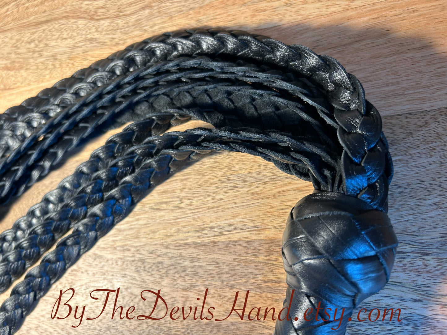 The Valkyrie - Gorgeous Smooth Braided Leather Viking Flat Braid Style Flogger