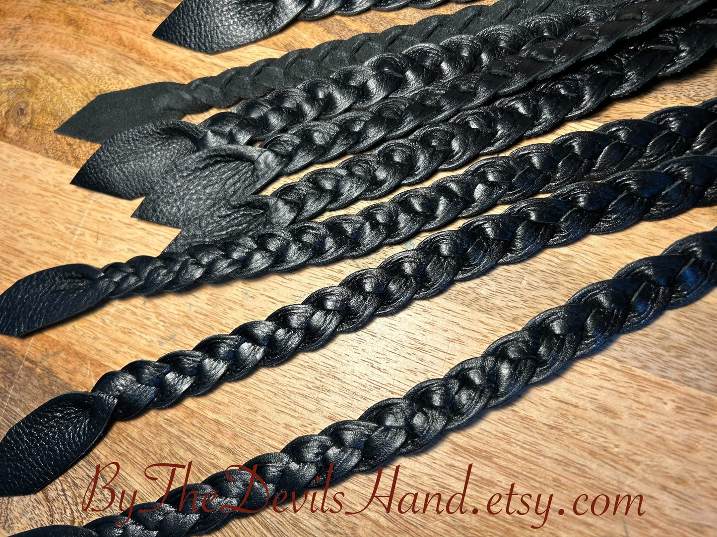 The Valkyrie - Gorgeous Smooth Braided Leather Viking Flat Braid Style Flogger