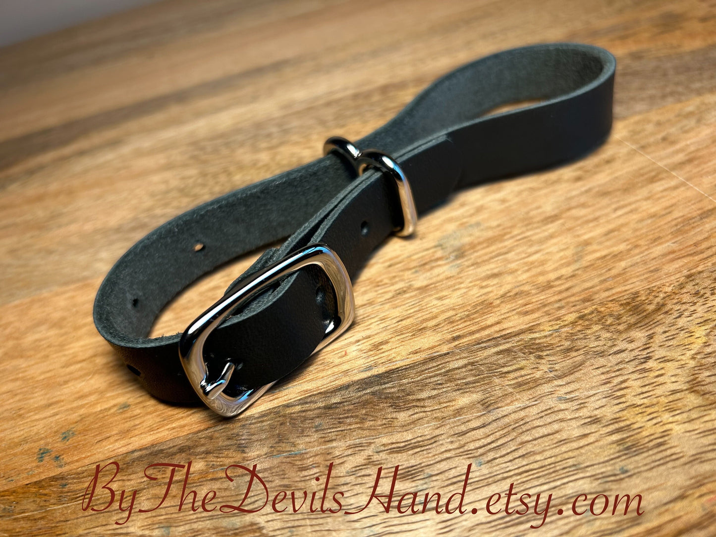 Leather Irish Eight Hand Cuffs - Black Essex Super Soft Horween Leather - (BKE-BE)