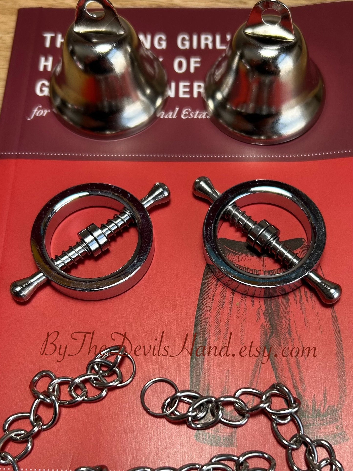 Custom Options Spring Bar Two Prong Nipple Clamps - Mature