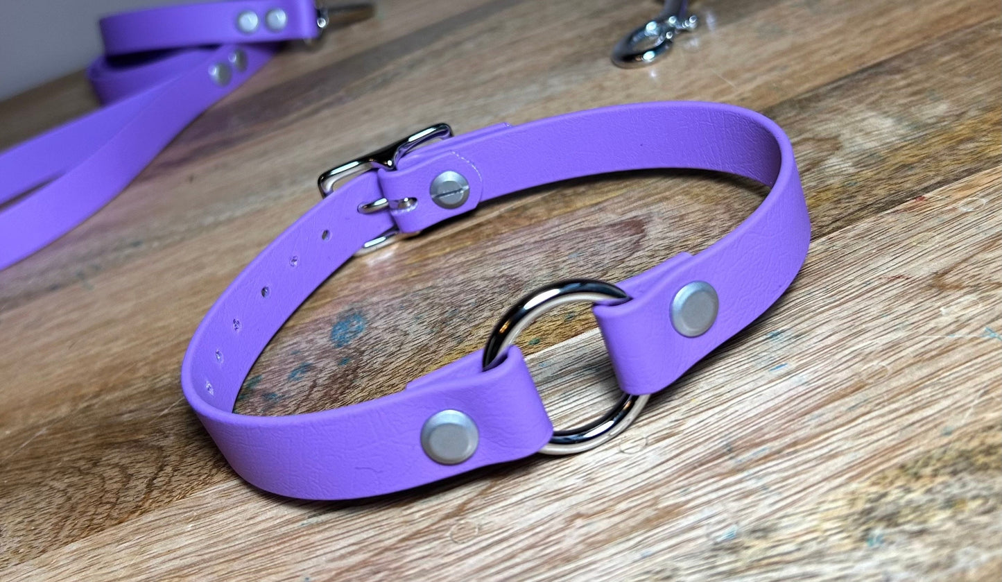 Choker Day Collar Submissive Little Vegan Equestrian Strap Lilac ESL Purple