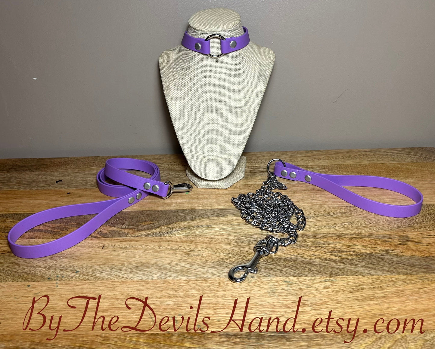 Choker Day Collar Submissive Little Vegan Equestrian Strap Lilac ESL Purple