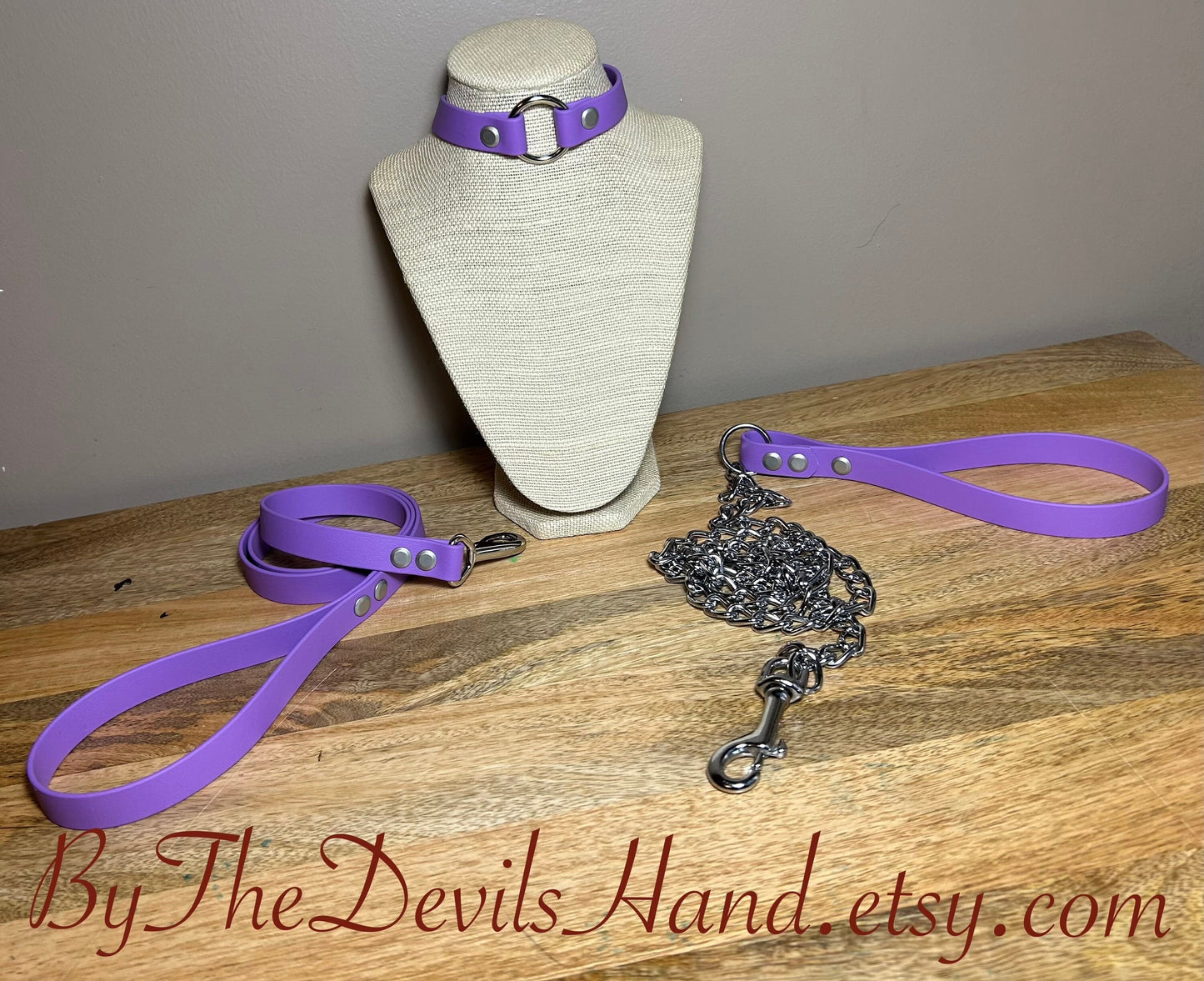 Choker Day Collar Submissive Little Vegan Equestrian Strap Lilac ESL Purple