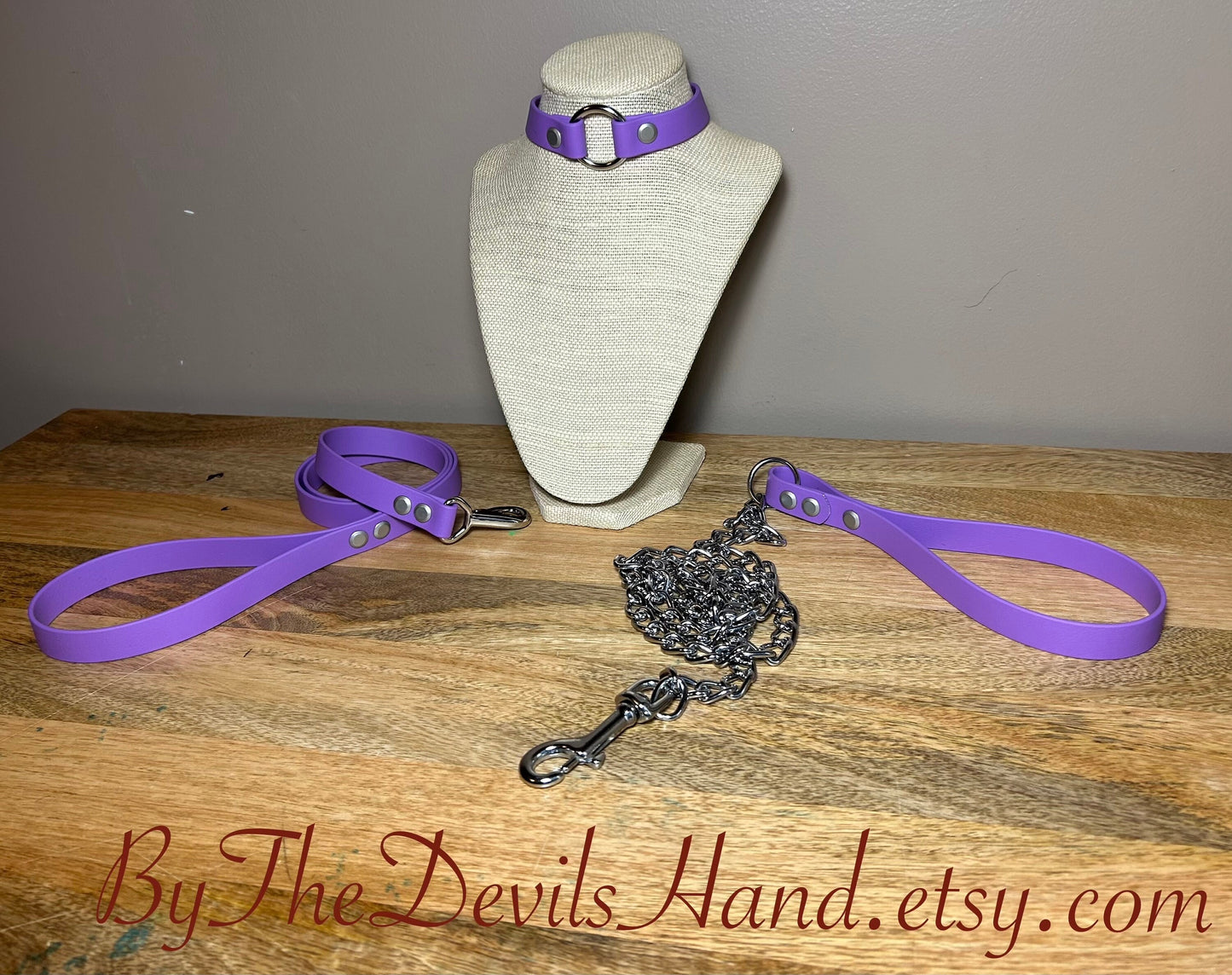 Choker Day Collar Submissive Little Vegan Equestrian Strap Lilac ESL Purple