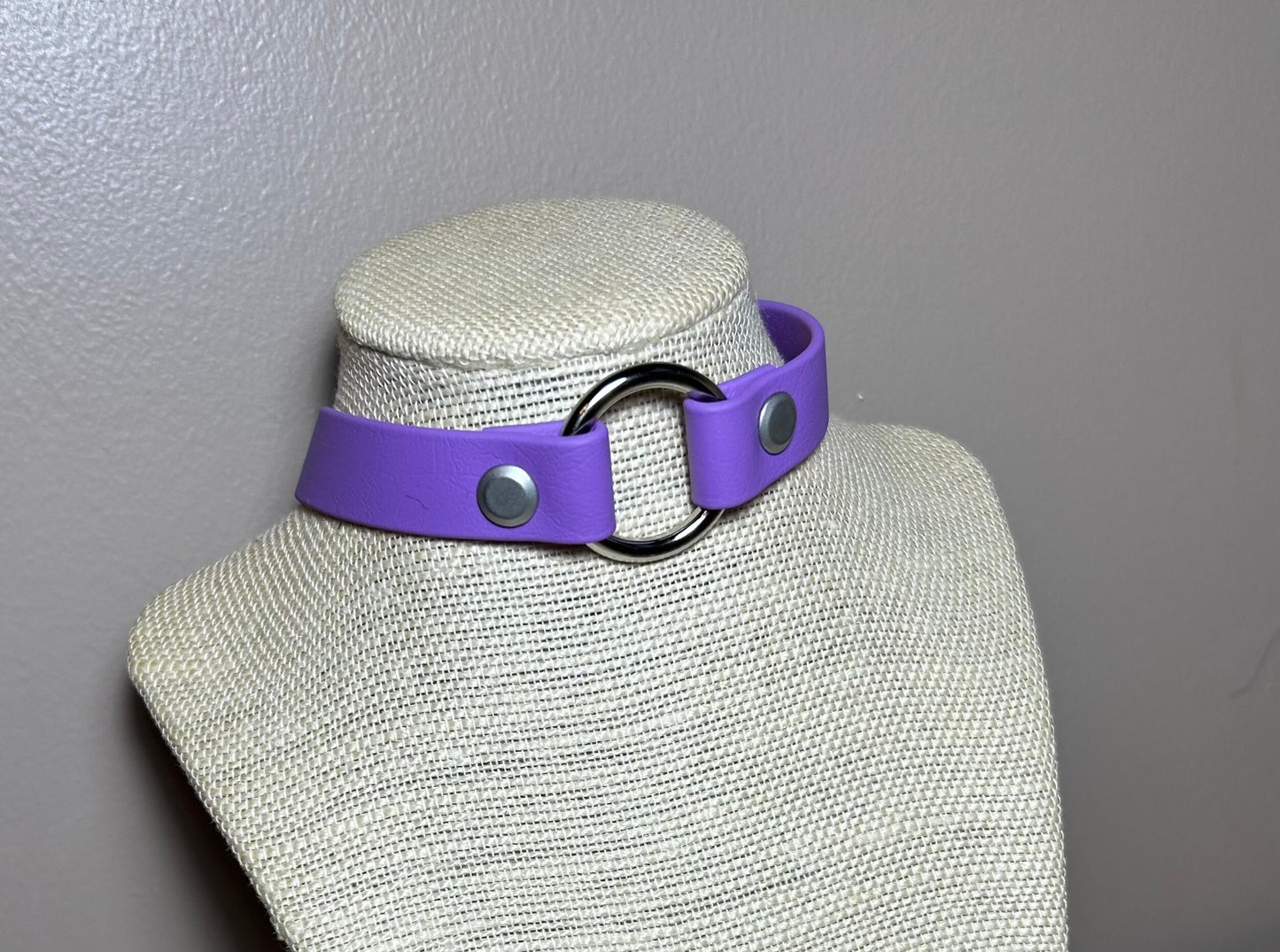 Choker Day Collar Submissive Little Vegan Equestrian Strap Lilac ESL Purple