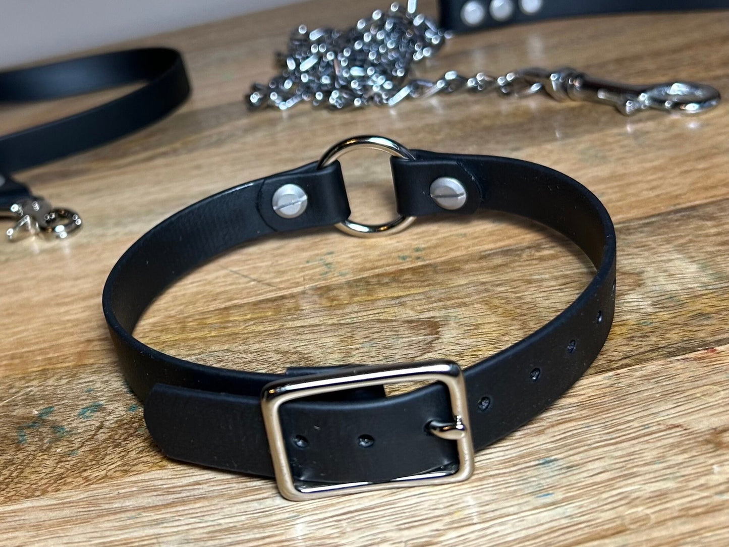 Choker Day Collar Submissive Little Vegan Equestrian Strap Black ESB